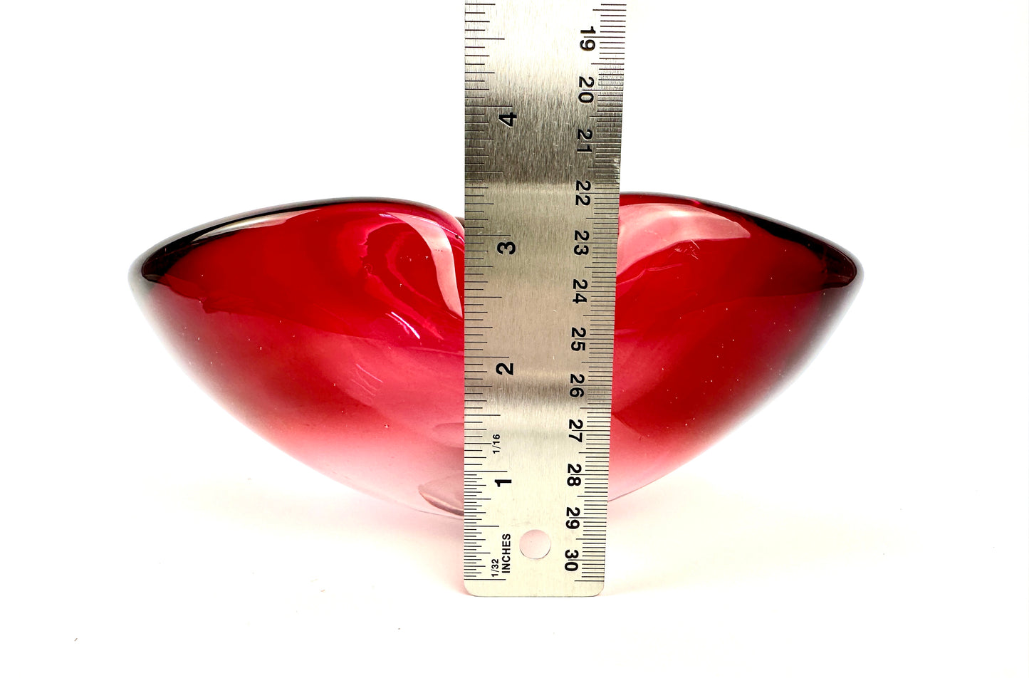 Cranberry Deep Pink Hombre Glass Bowl