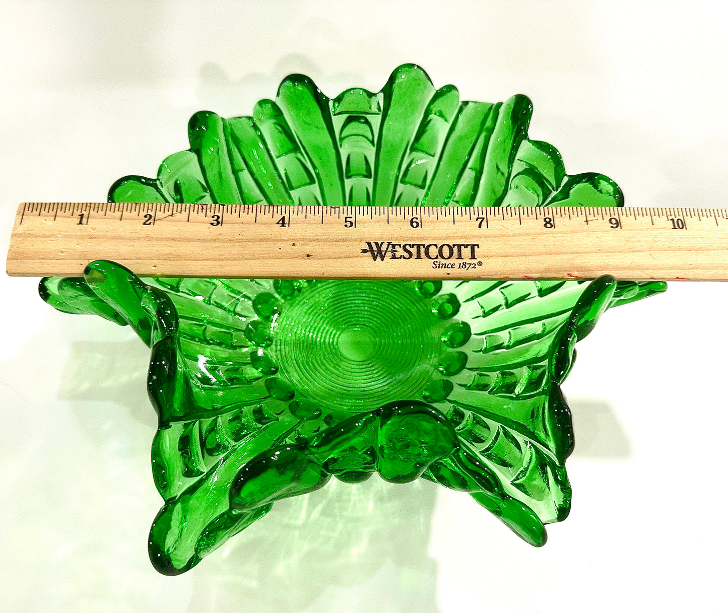 Emerald Green Textured Art Bowl