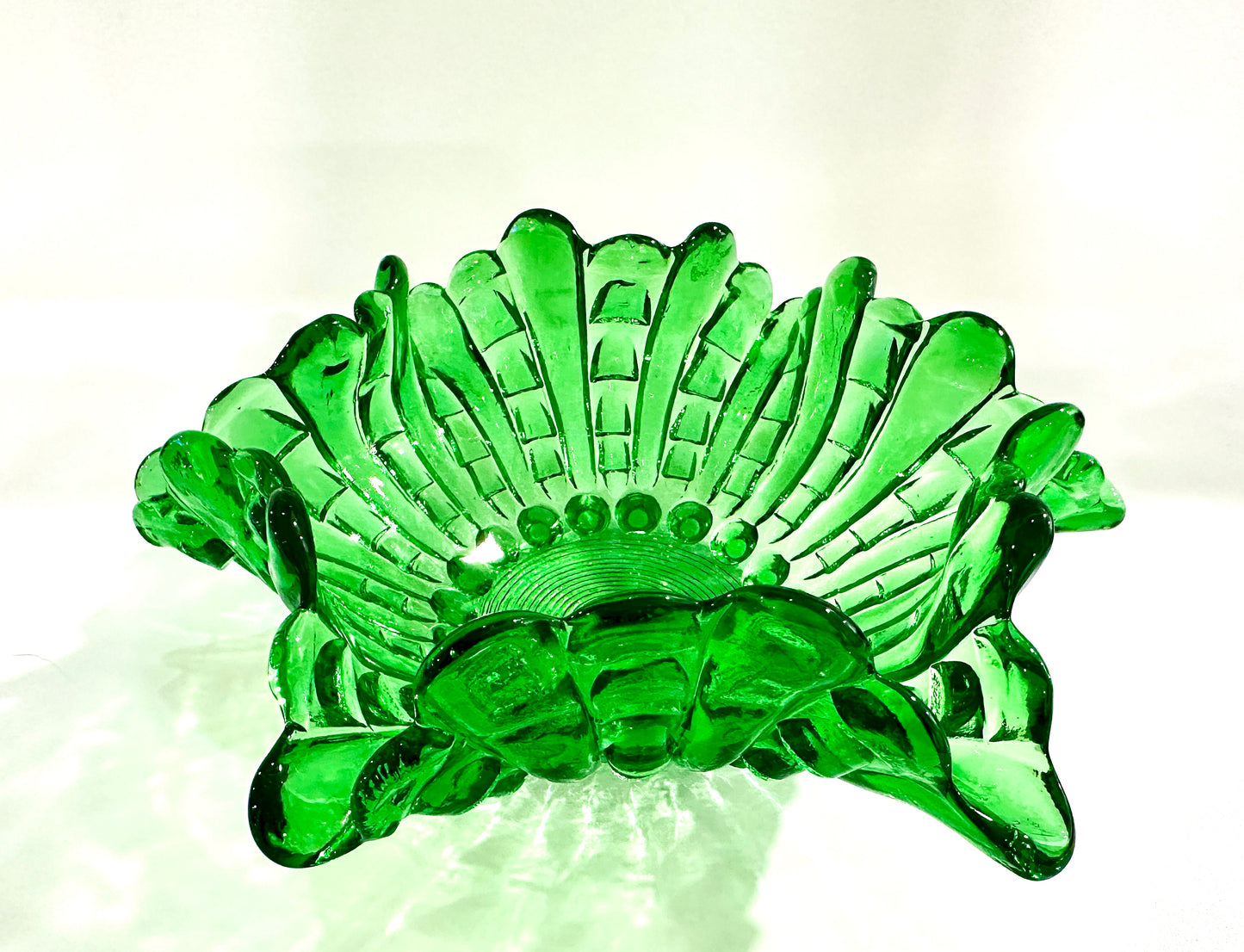 Emerald Green Textured Art Bowl
