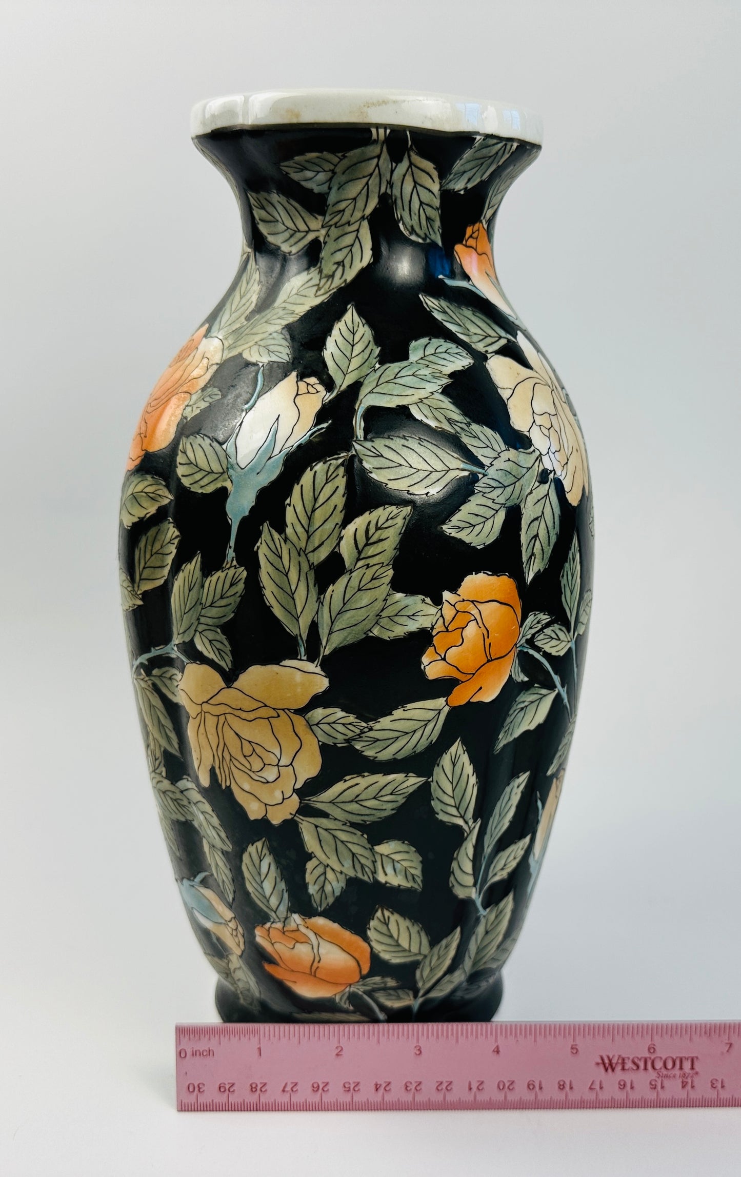 Black Orange Rose Vase