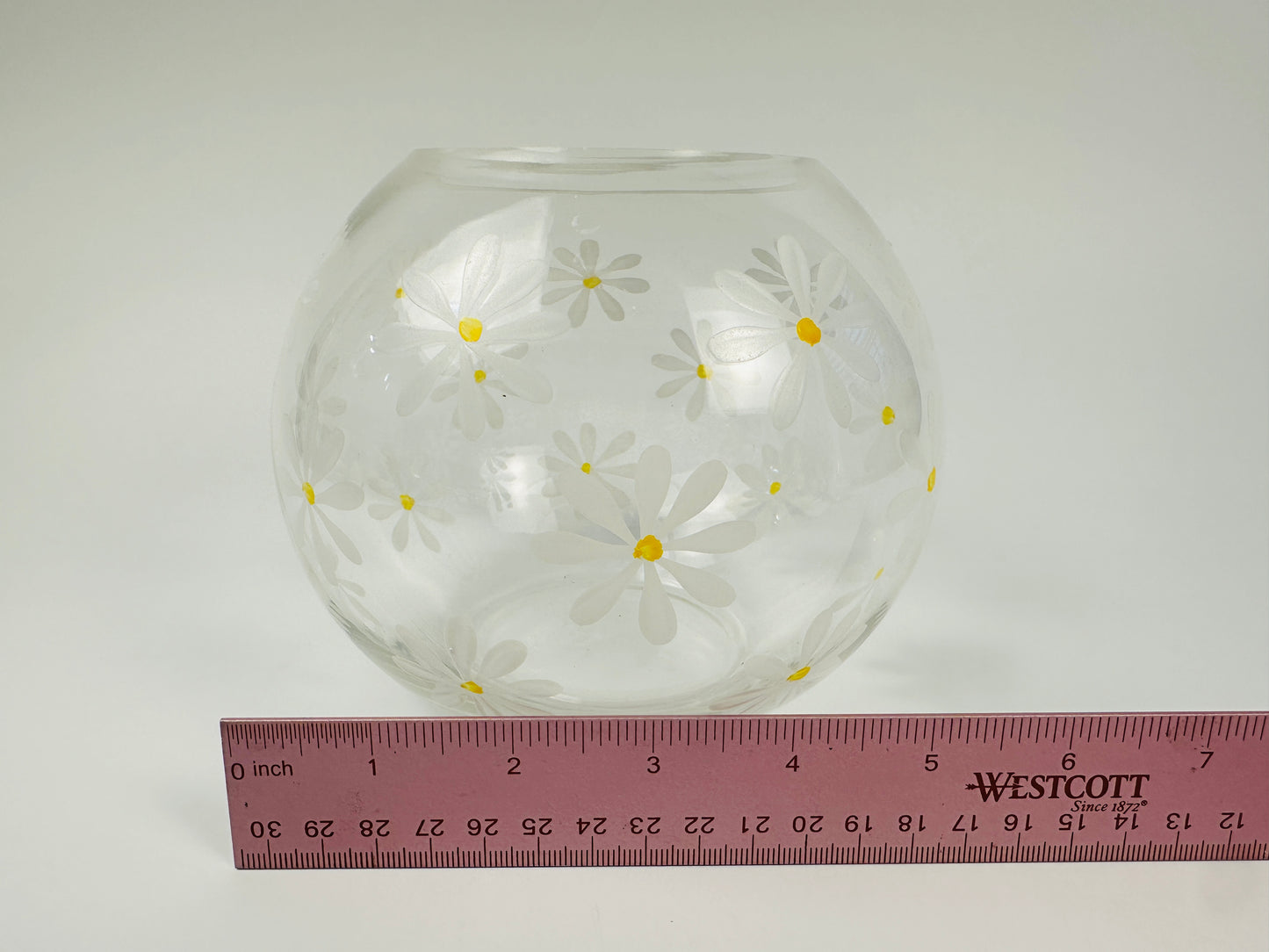 Clear Daisy Rose Bowl Vase