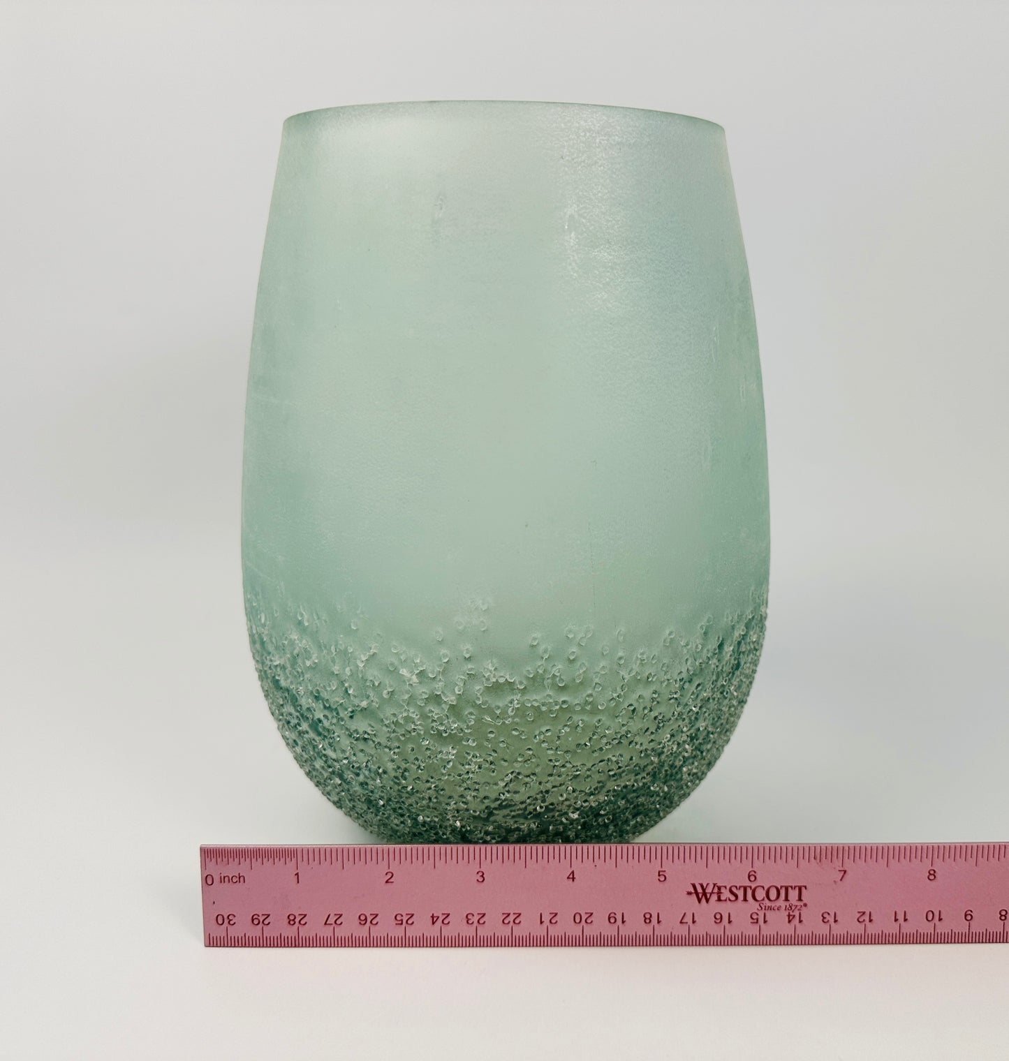 Ice Blue Textured Vases Duo