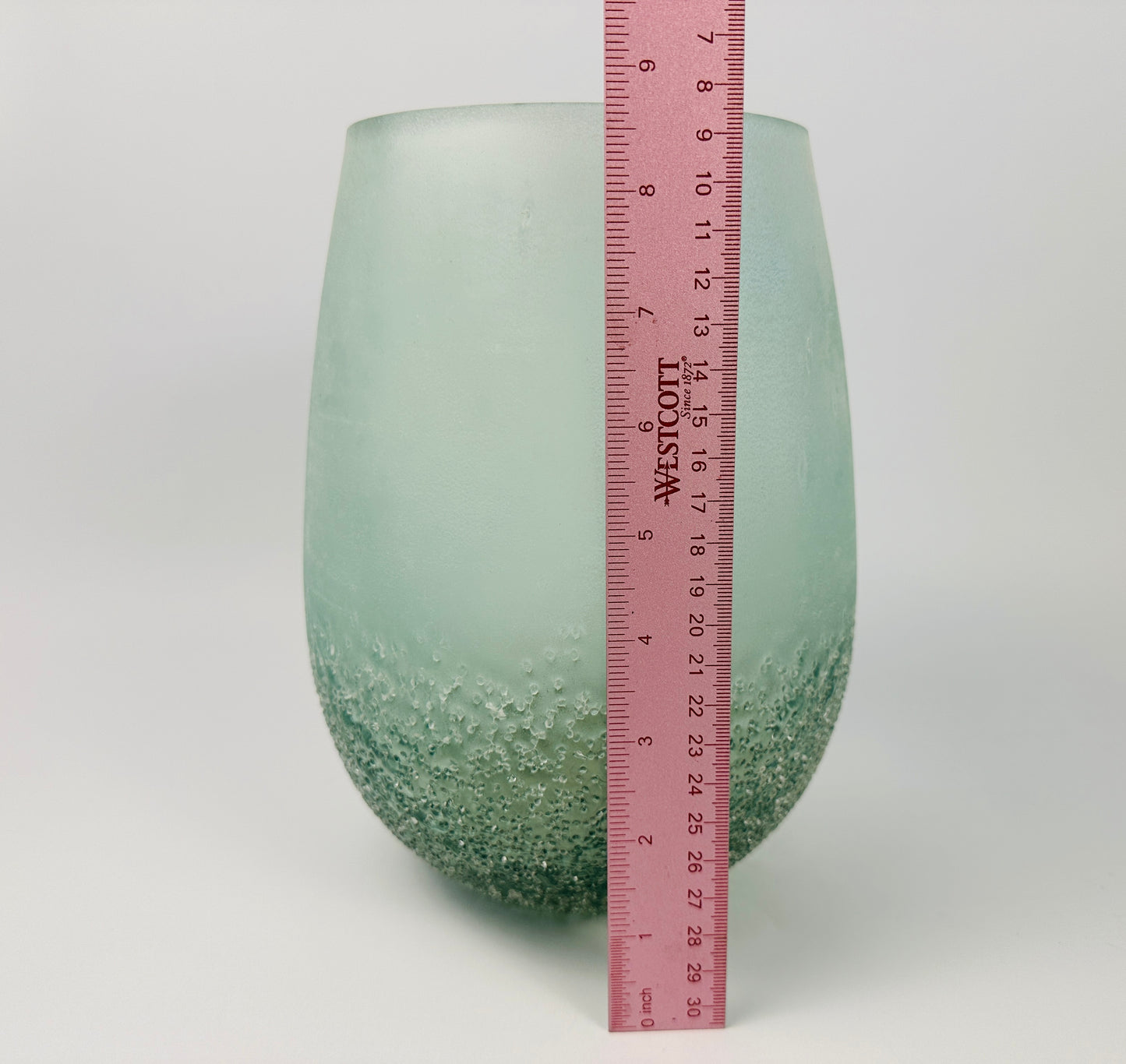 Ice Blue Textured Vases Duo
