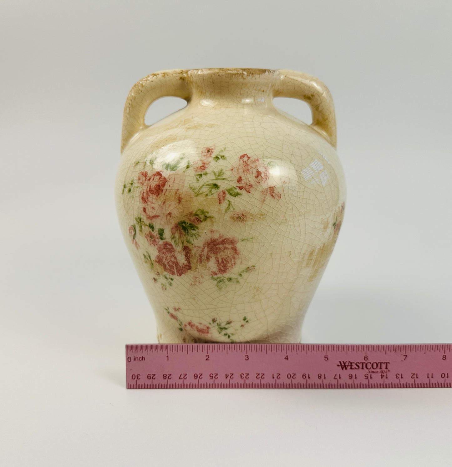 Faded Floral Jug Vase