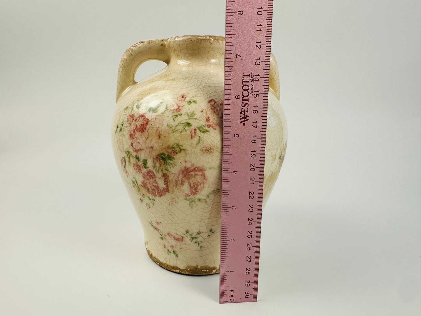 Faded Floral Jug Vase