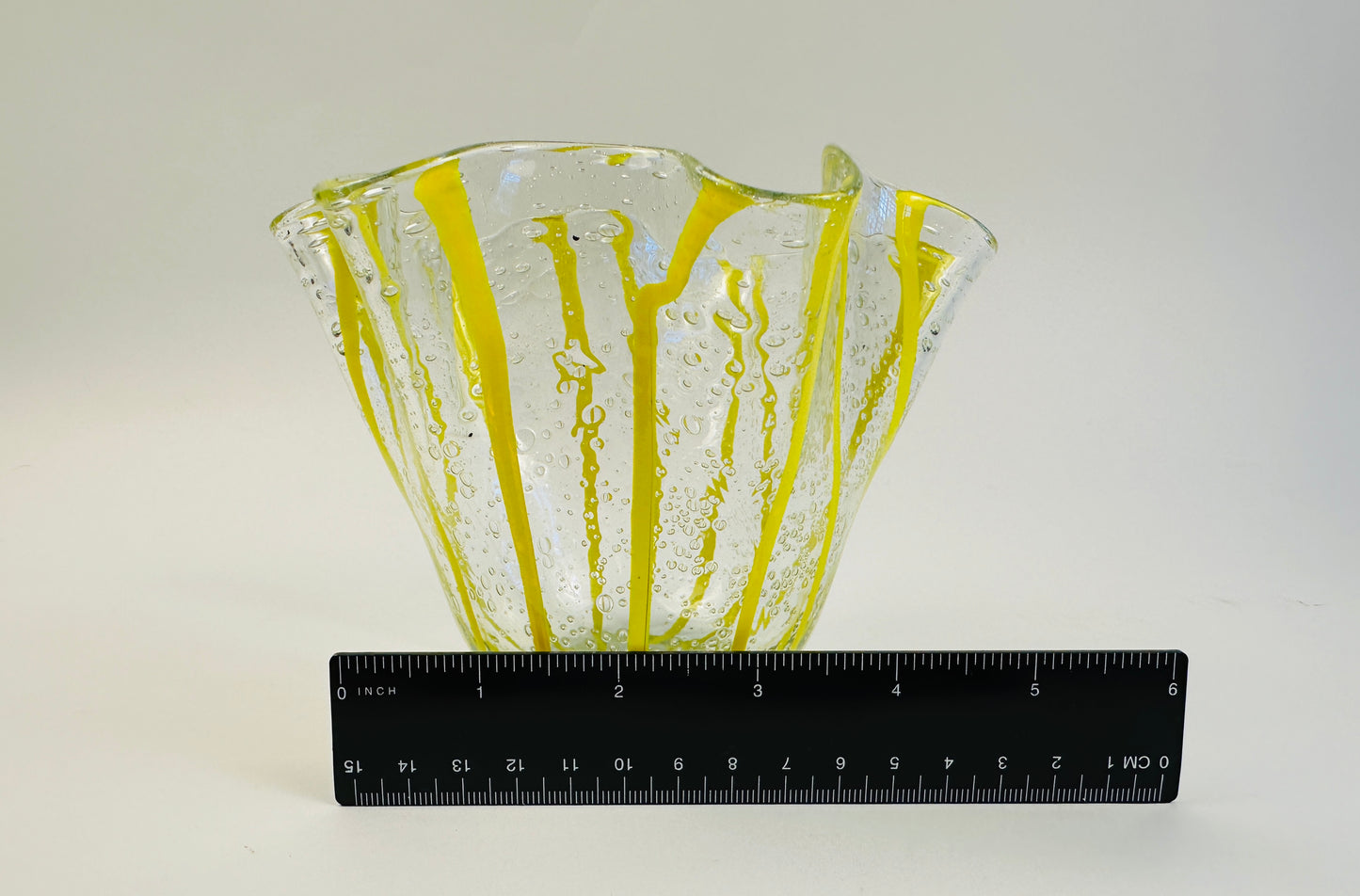 Gorg Des Bubble Yellow Stripe Vase
