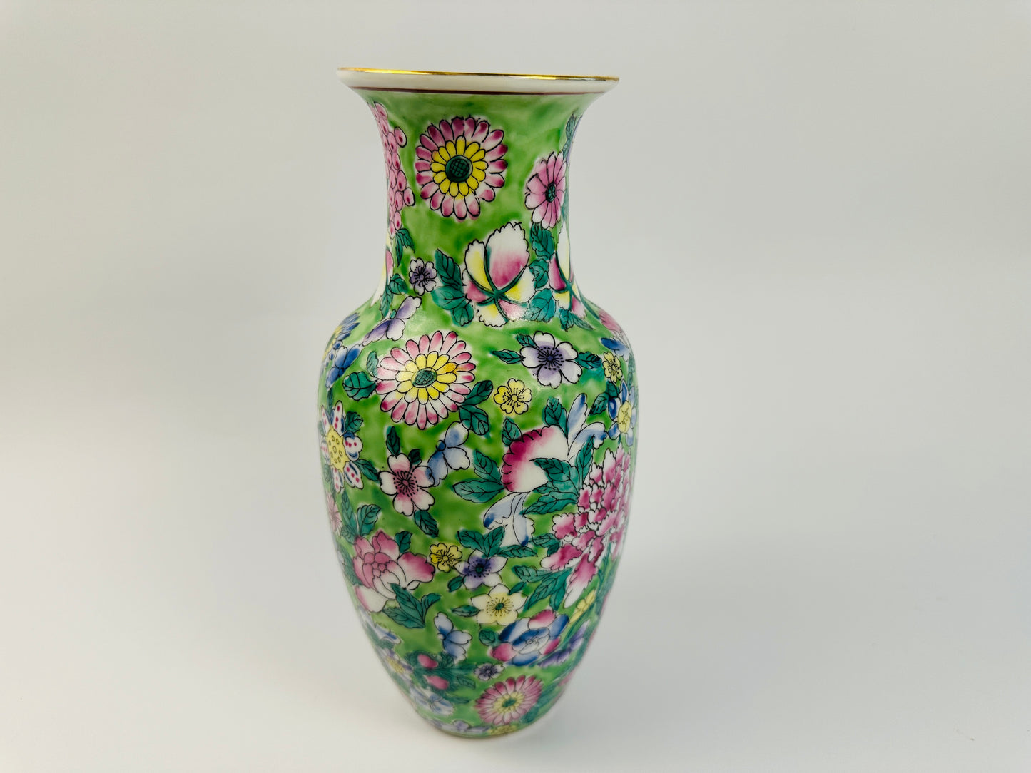 Green Floral Vase