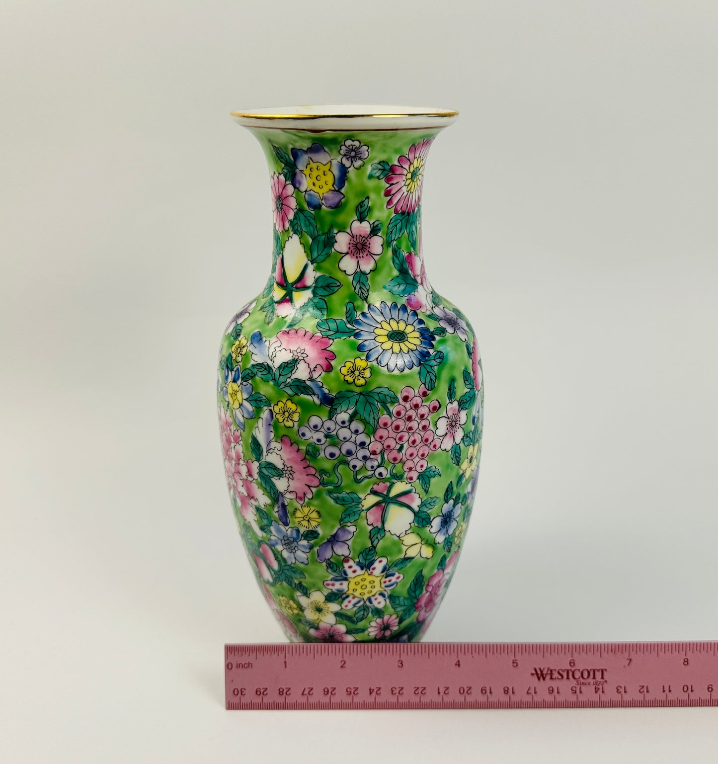 Green Floral Vase