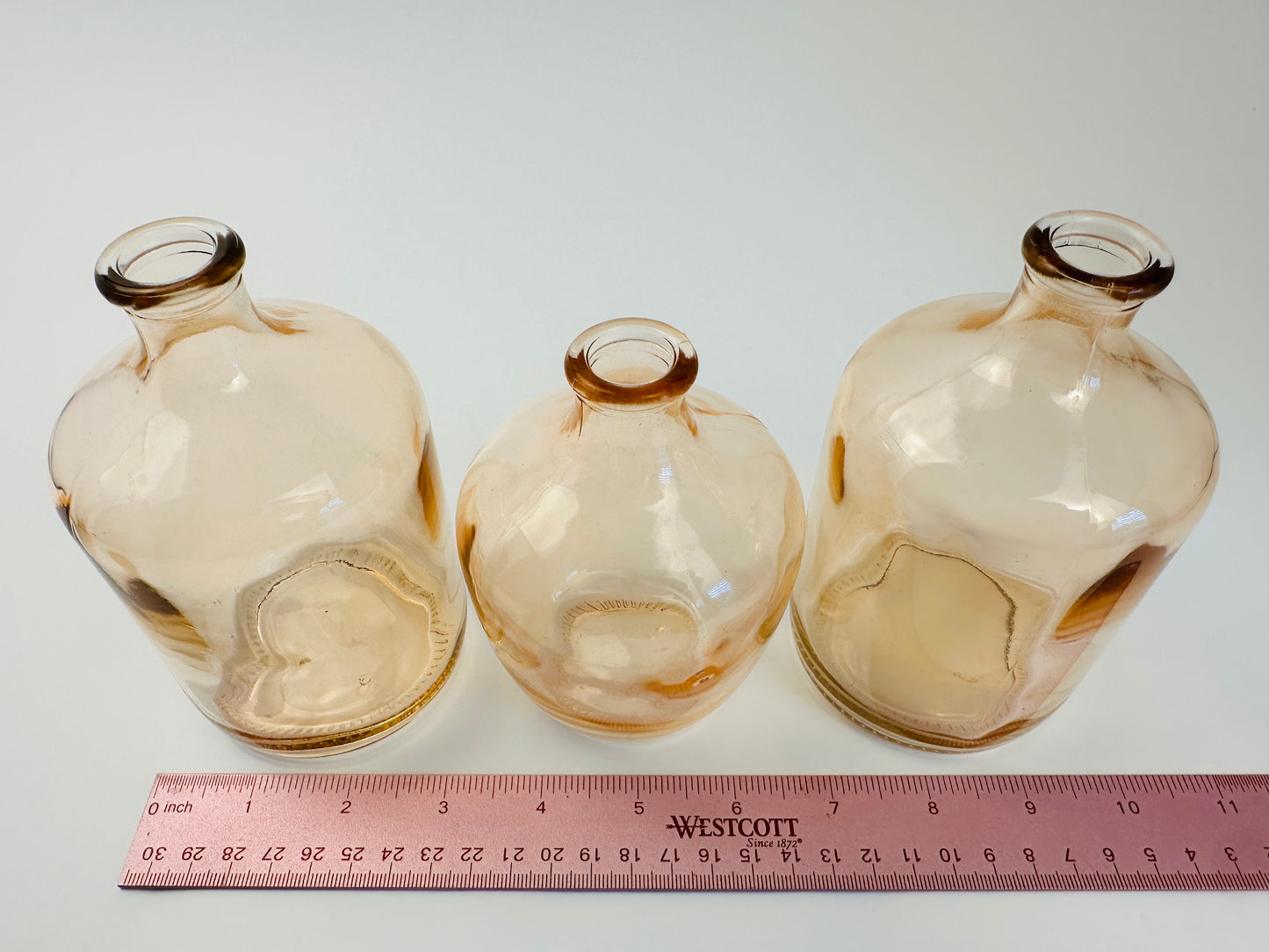 Peach Vase Trio