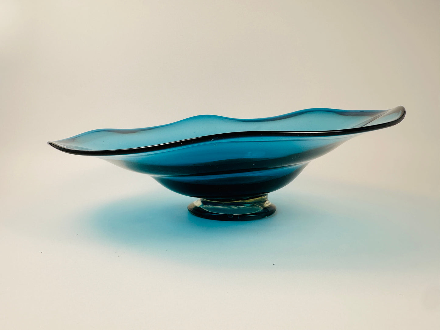 Turquoise Wave Edge Bowl