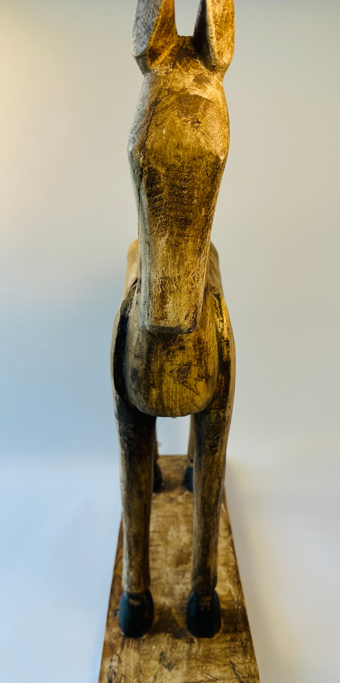 Wood Horse Sculpture