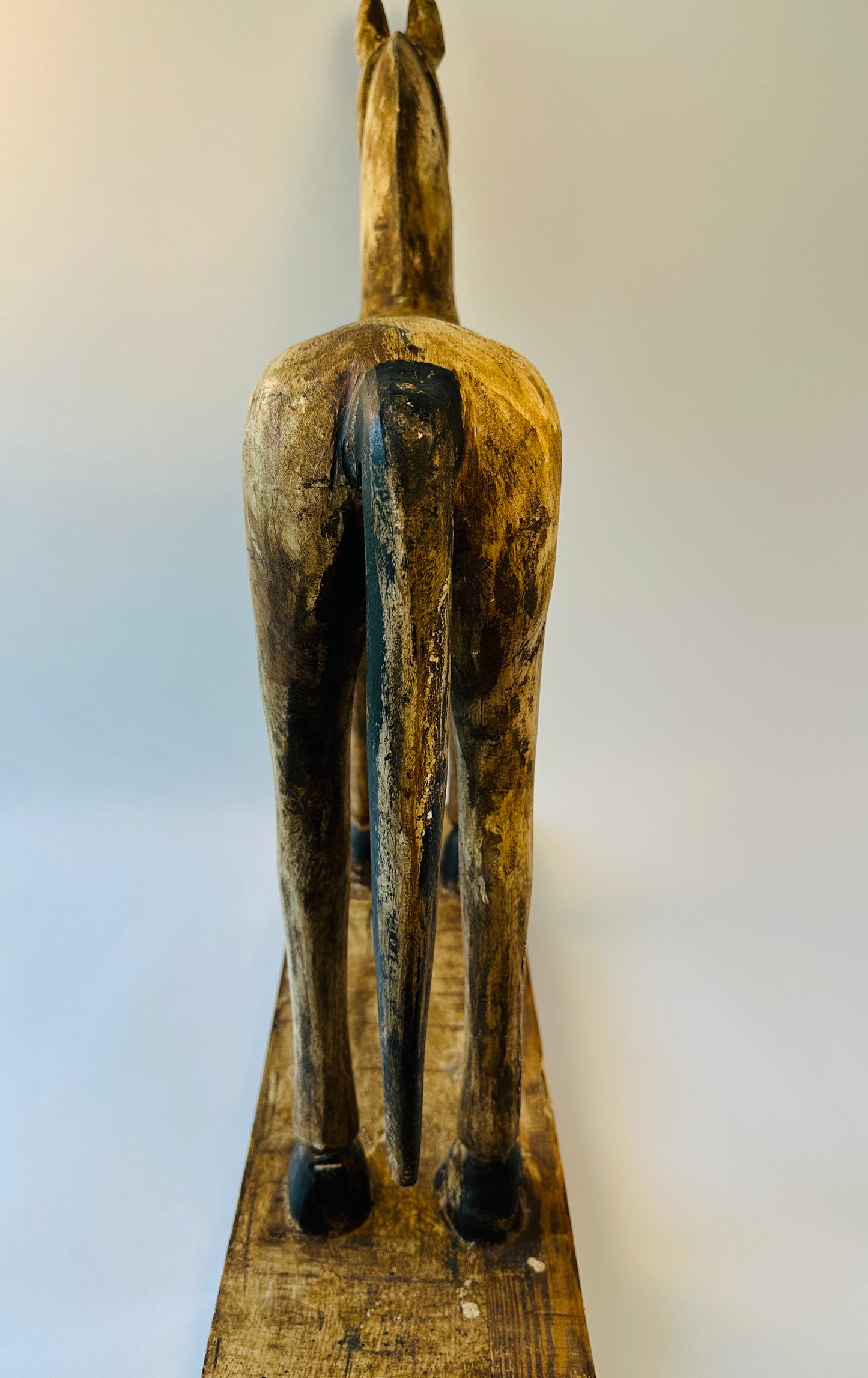 Wood Horse Sculpture