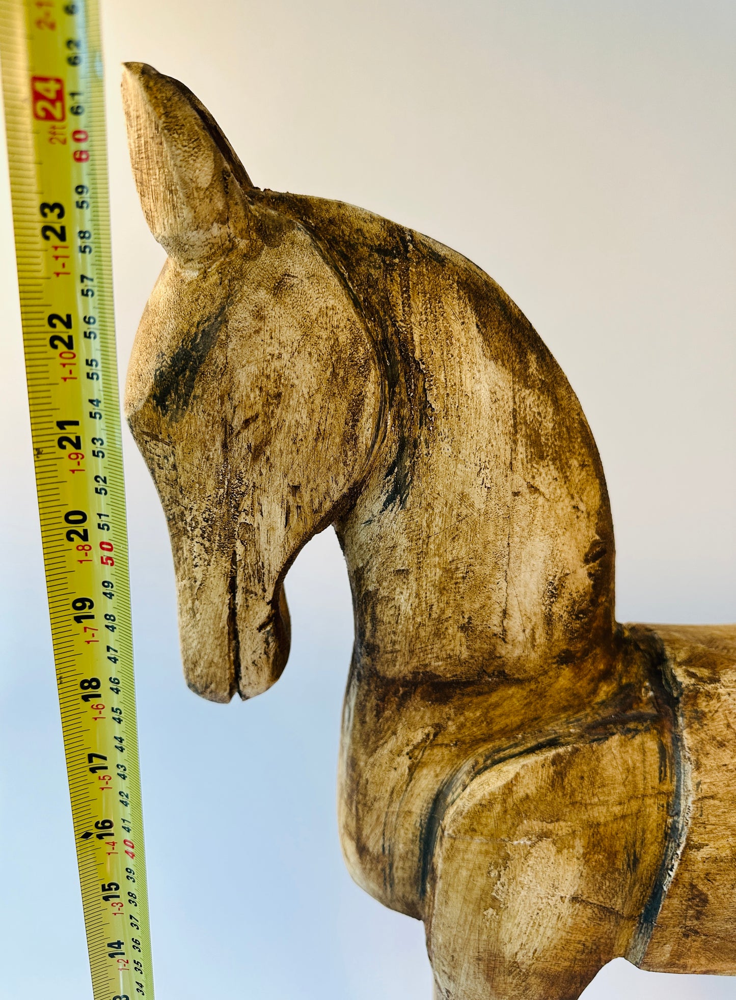 Wood Horse Sculpture