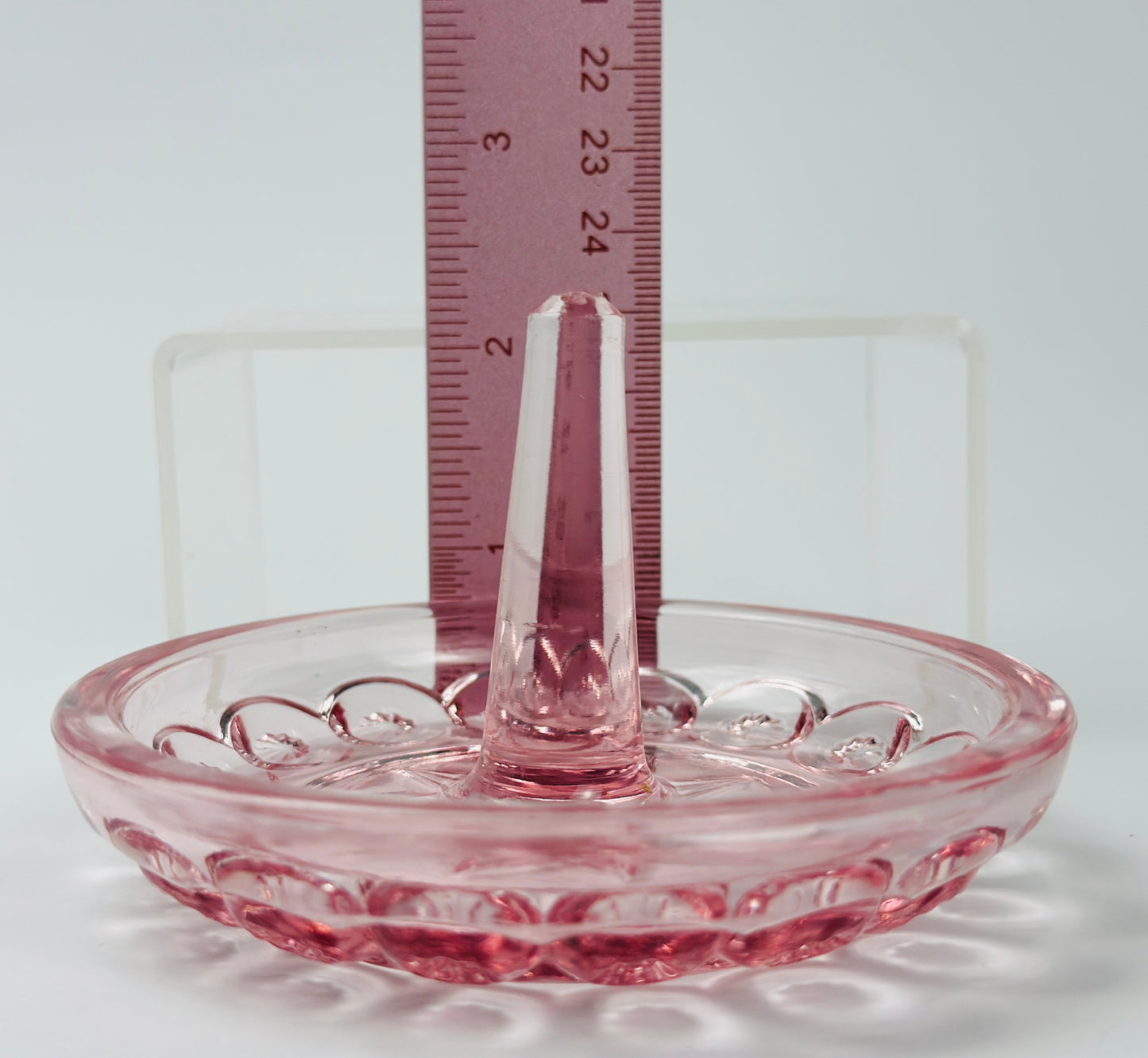 Pink Glass Ring Holder