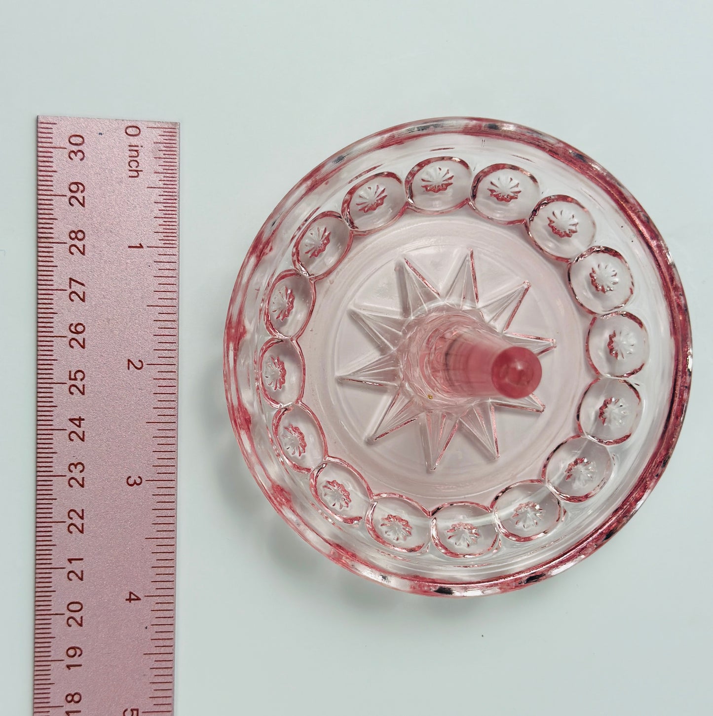 Pink Glass Ring Holder