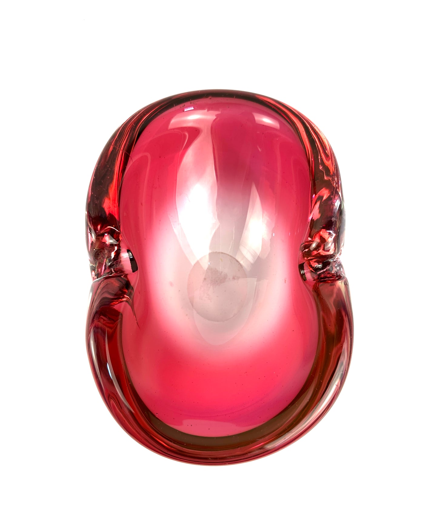 Cranberry Deep Pink Hombre Glass Bowl