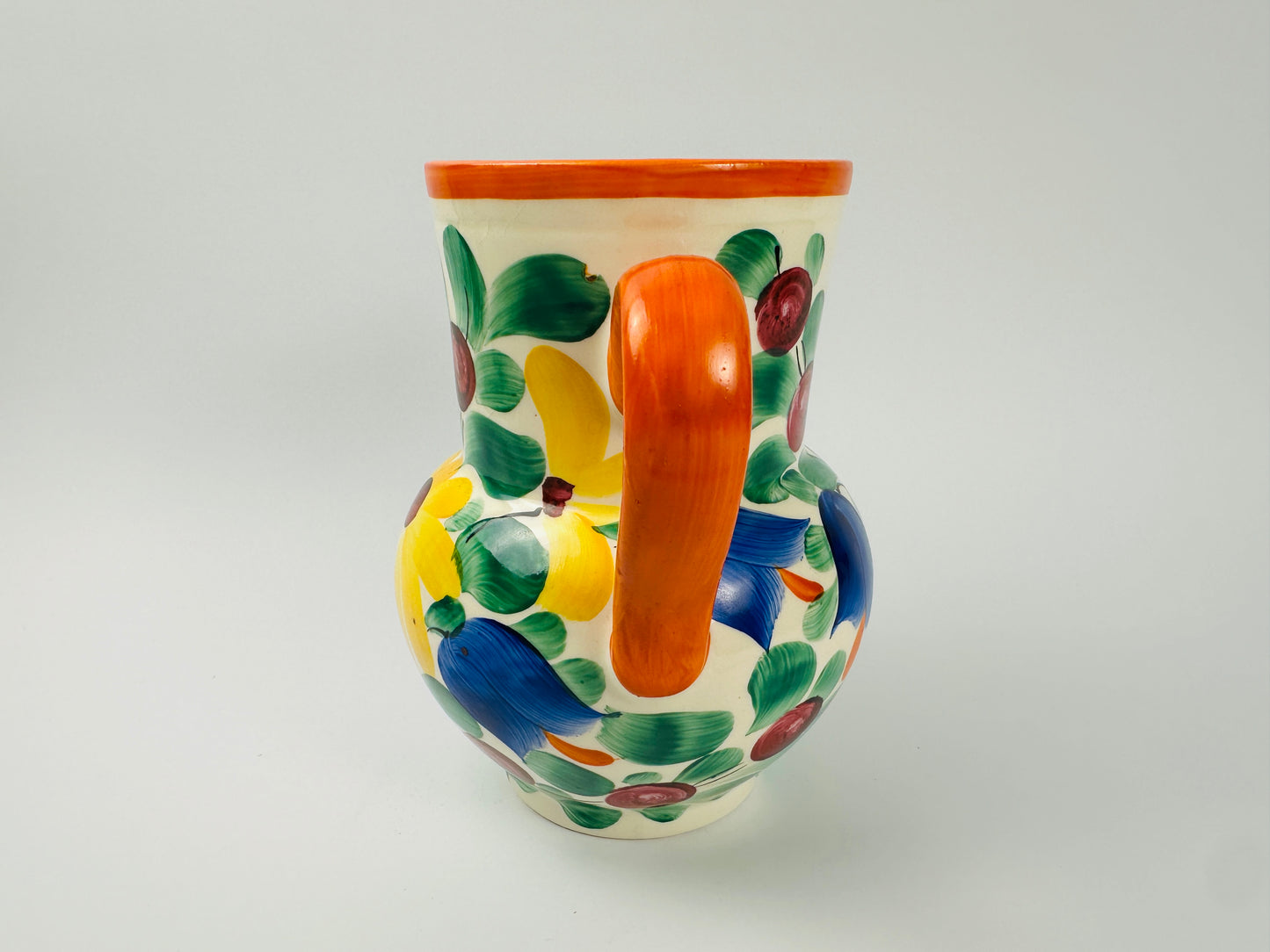 Czech Floral Handpainted Pitcher