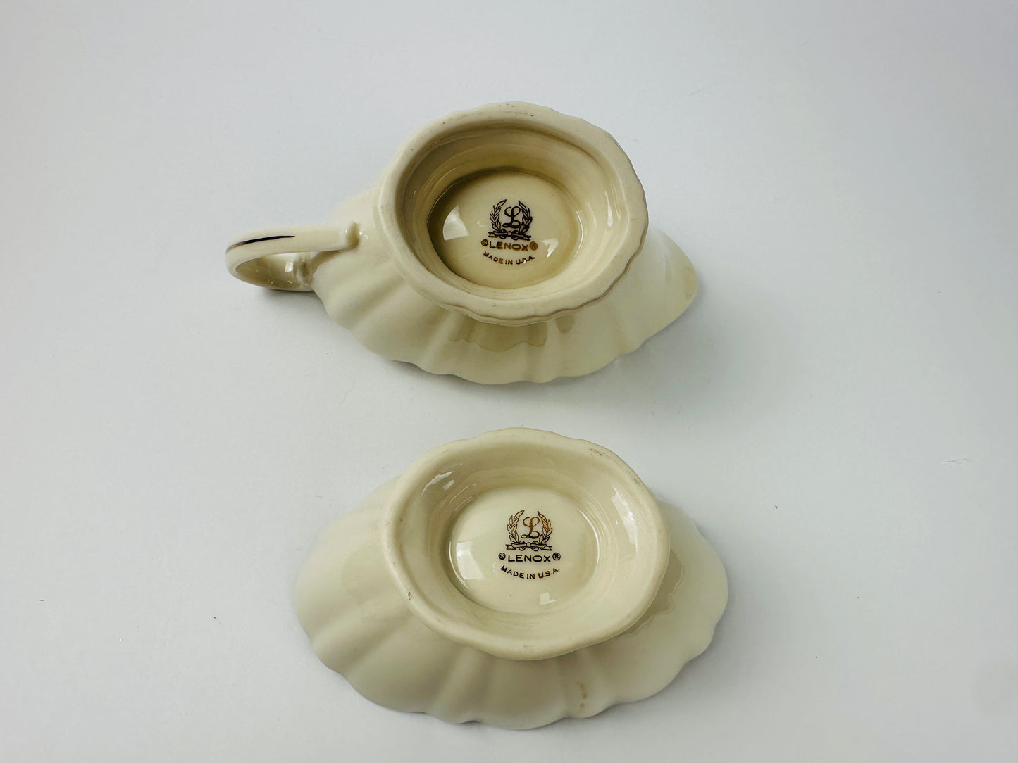 Lenox Gold Trim Sugar Bowl & Creamer Set