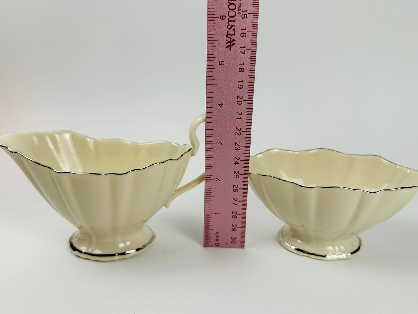 Lenox Gold Trim Sugar Bowl & Creamer Set