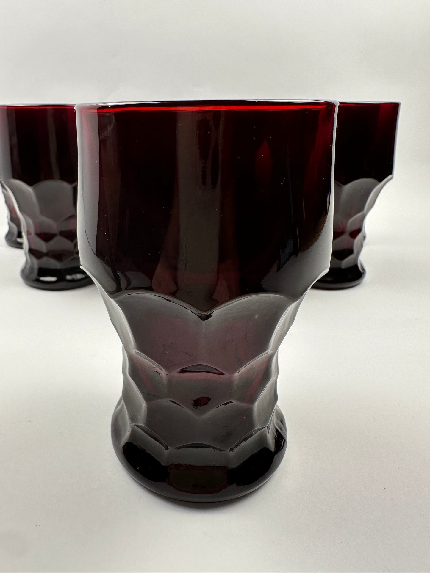 Anchor Hocking Georgian Red Glasses Set of Eight