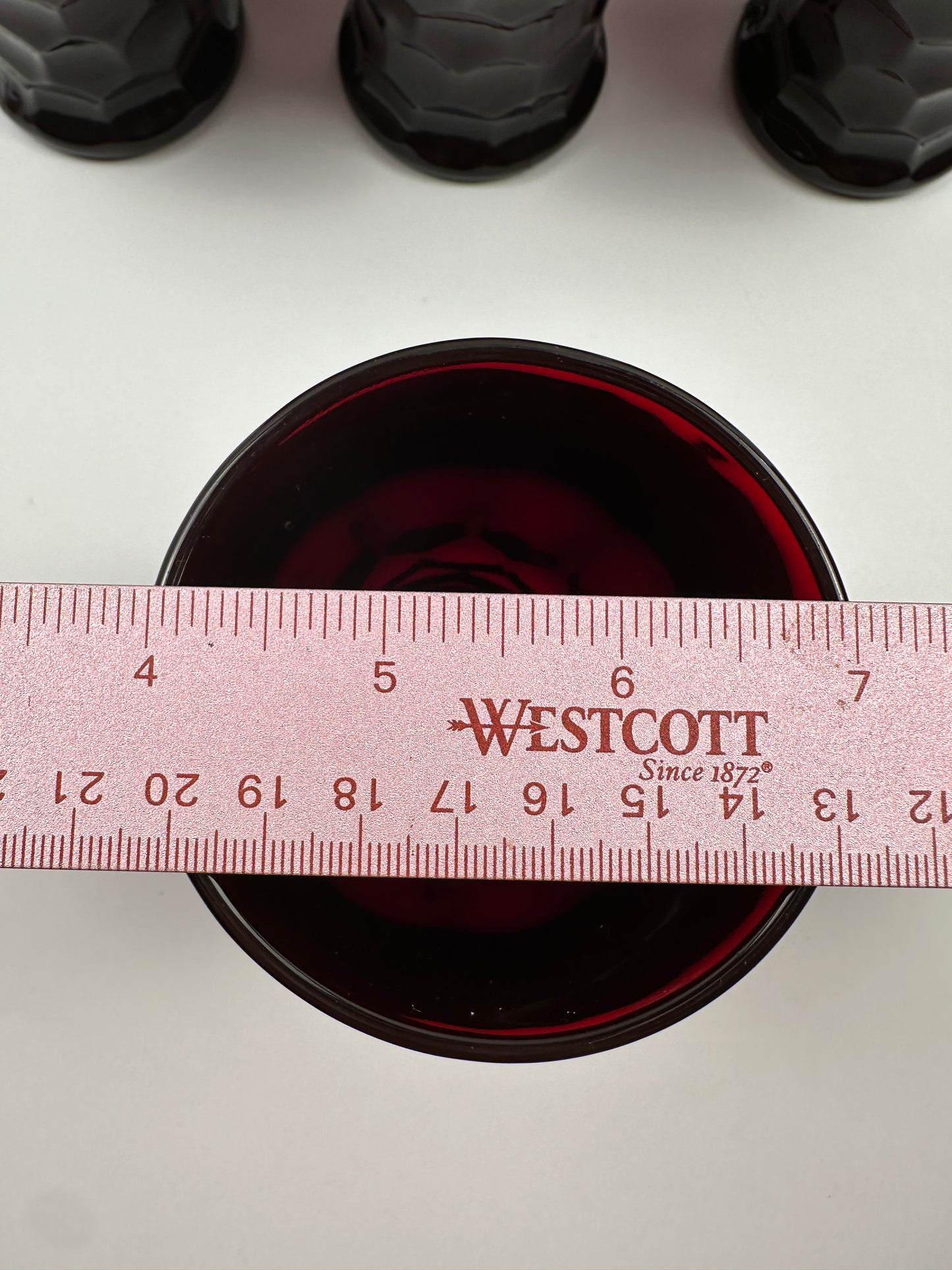 Anchor Hocking Georgian Red Glasses Set of Eight