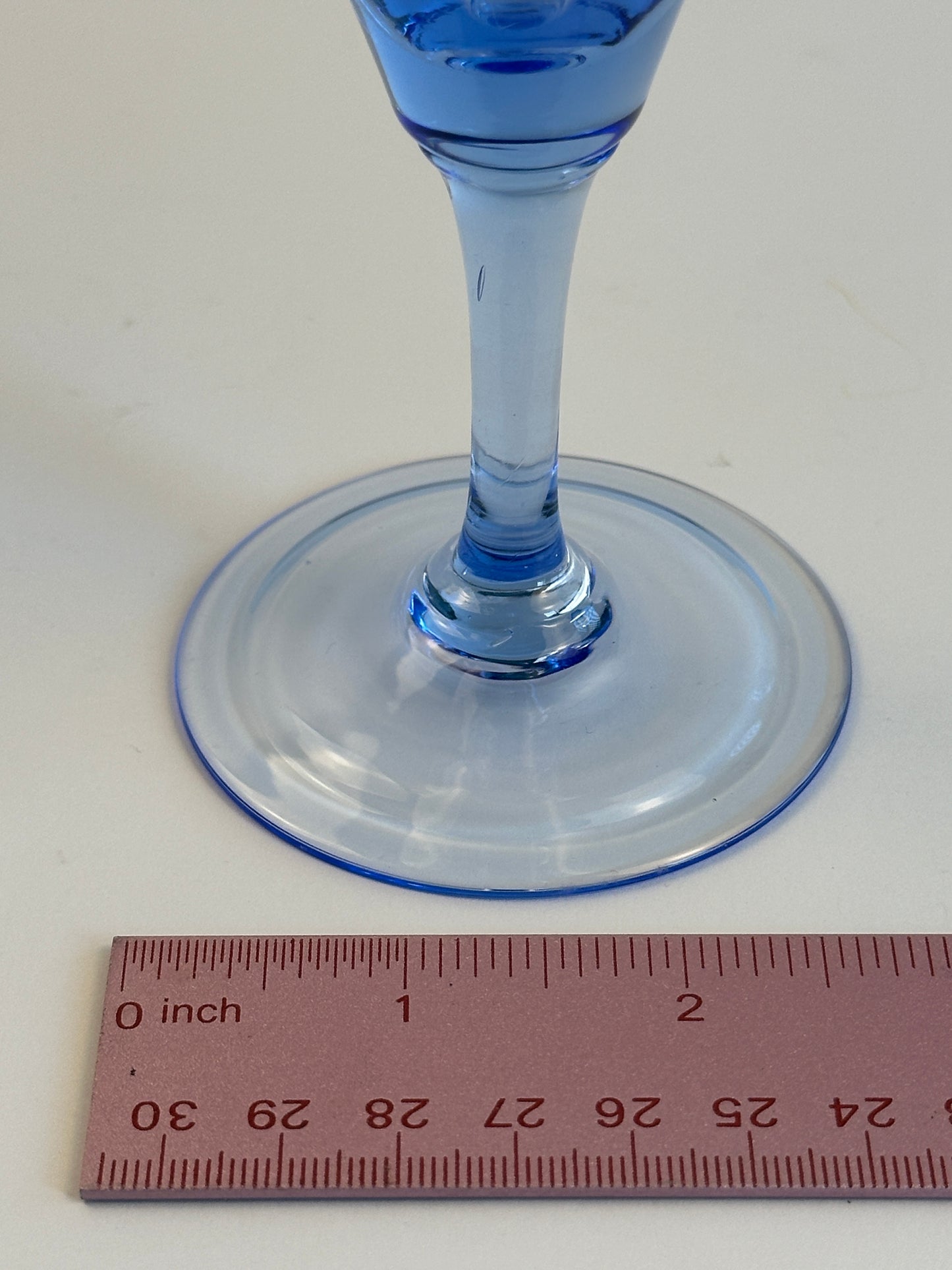 Blue Wine Glasses Set of Seven