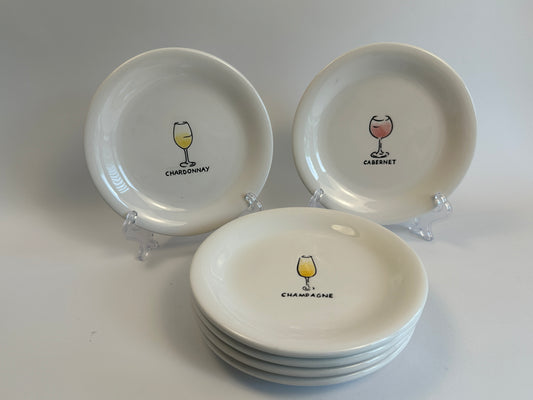 Classic Cocktails Appetizer Plates Set of Six