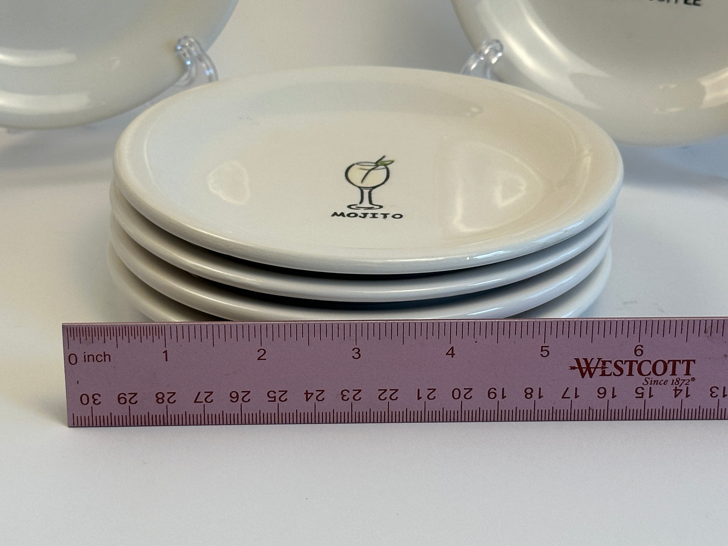 Classic Cocktails Appetizer Plates Set of Six