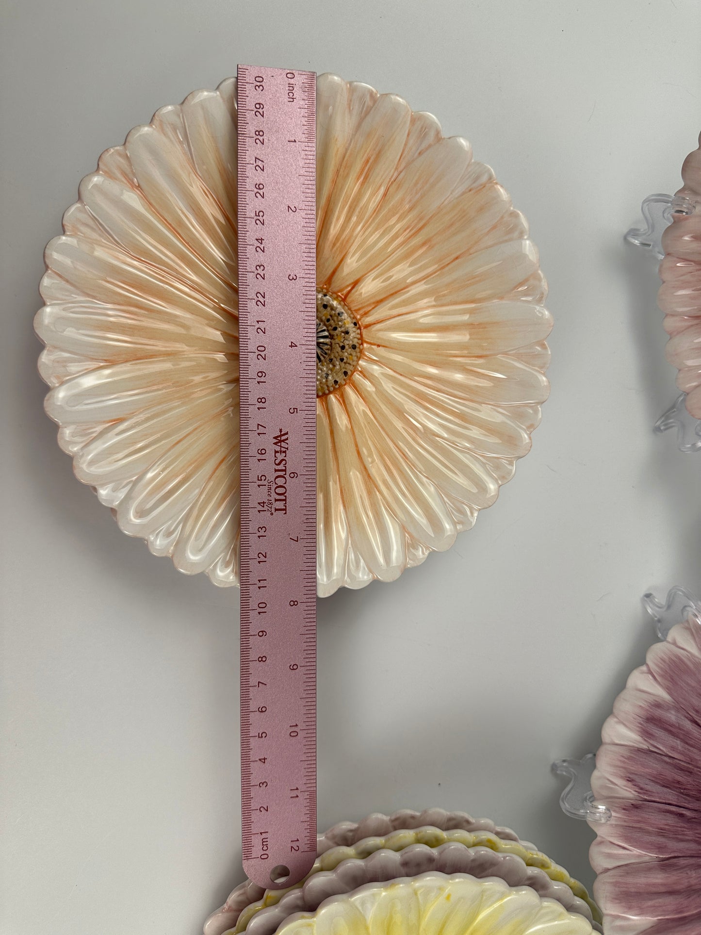 Gerbera Daisy Appetizer Plates Set of Eight