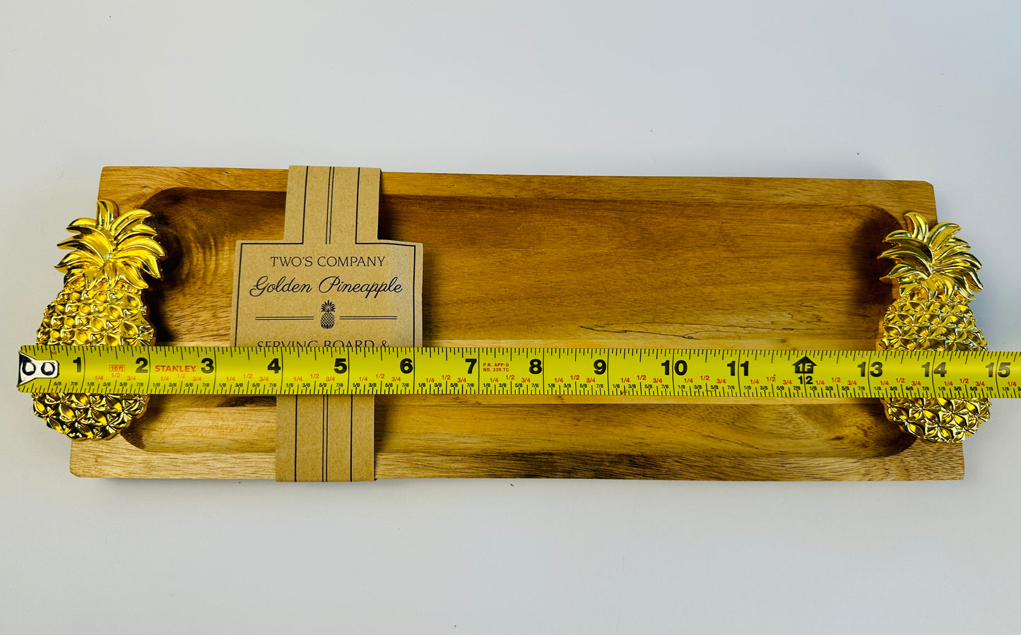 Two's Co Wood Pineapple Cheese Plate With Picks