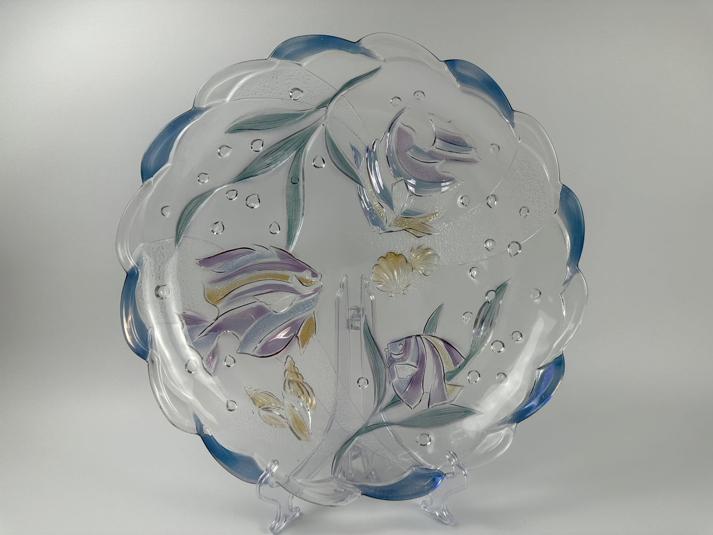 Mikasa Aquatic Round Glass Platter