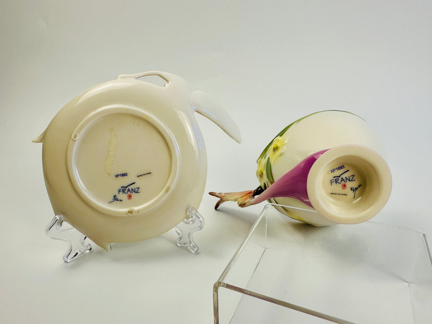 Franz Sculpted Butterfly Cup & Saucer