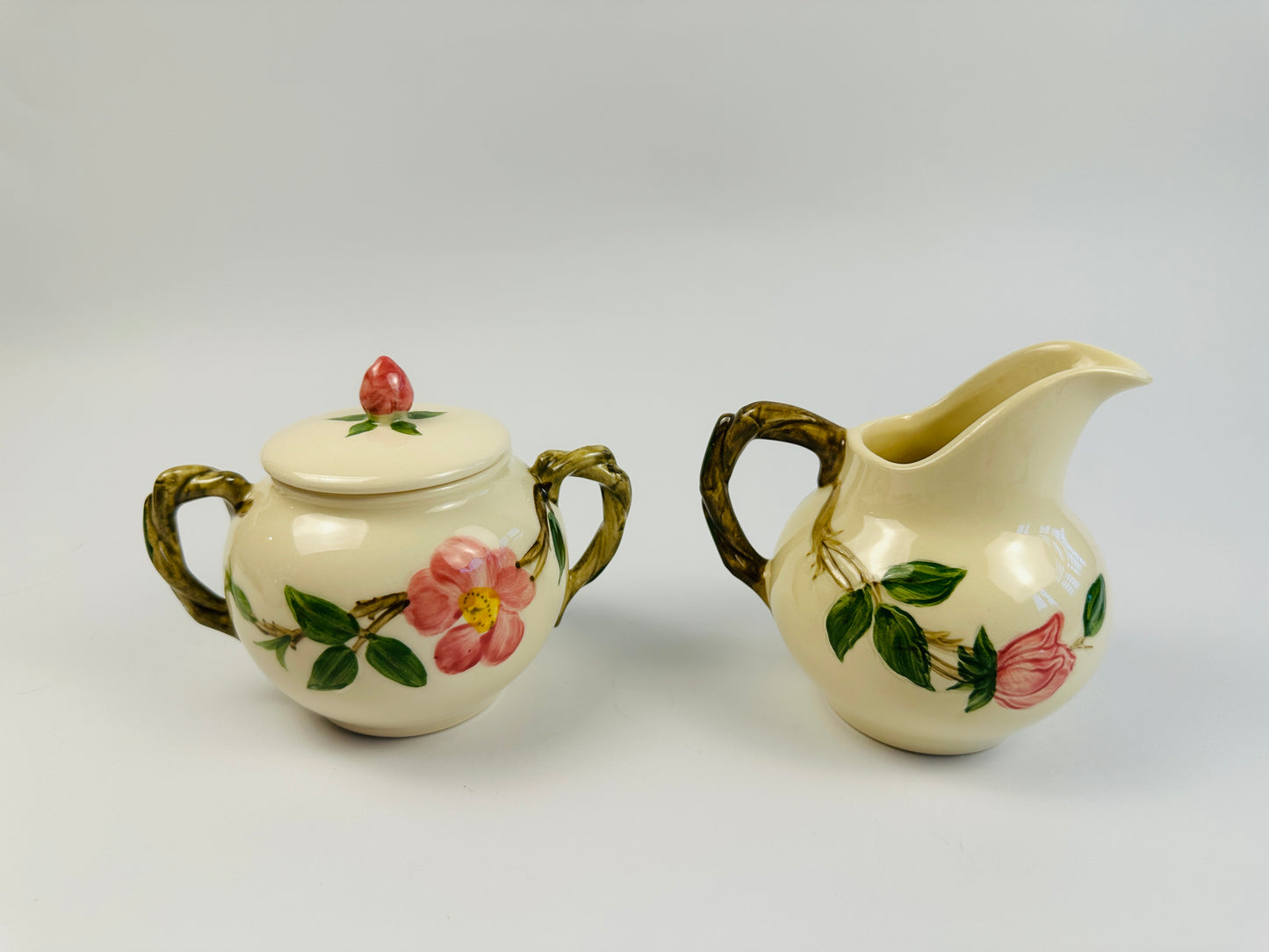 Franciscan Desert Rose Sugar Bowl & Creamer Set