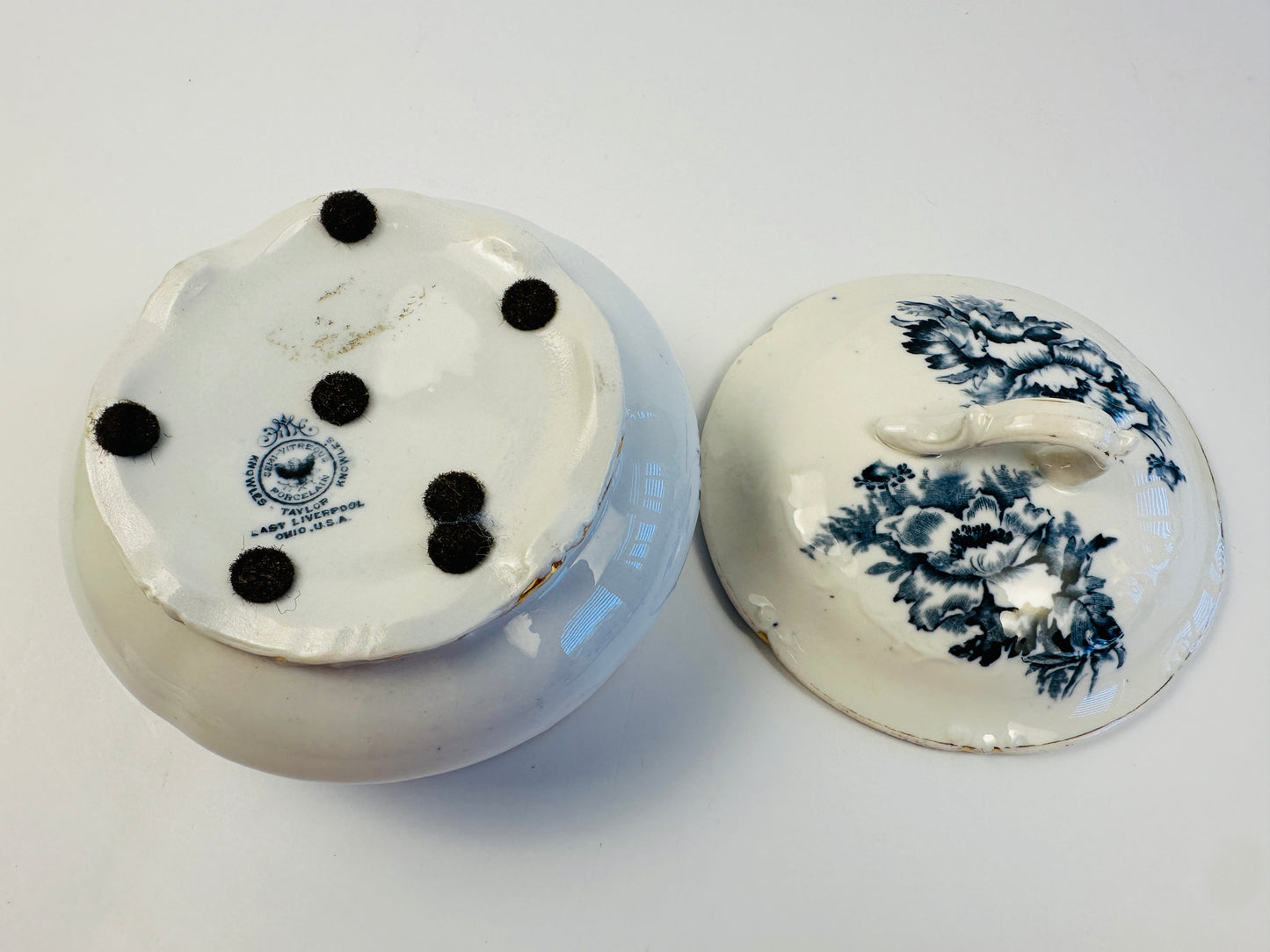 Knowles Blue & White Creamer