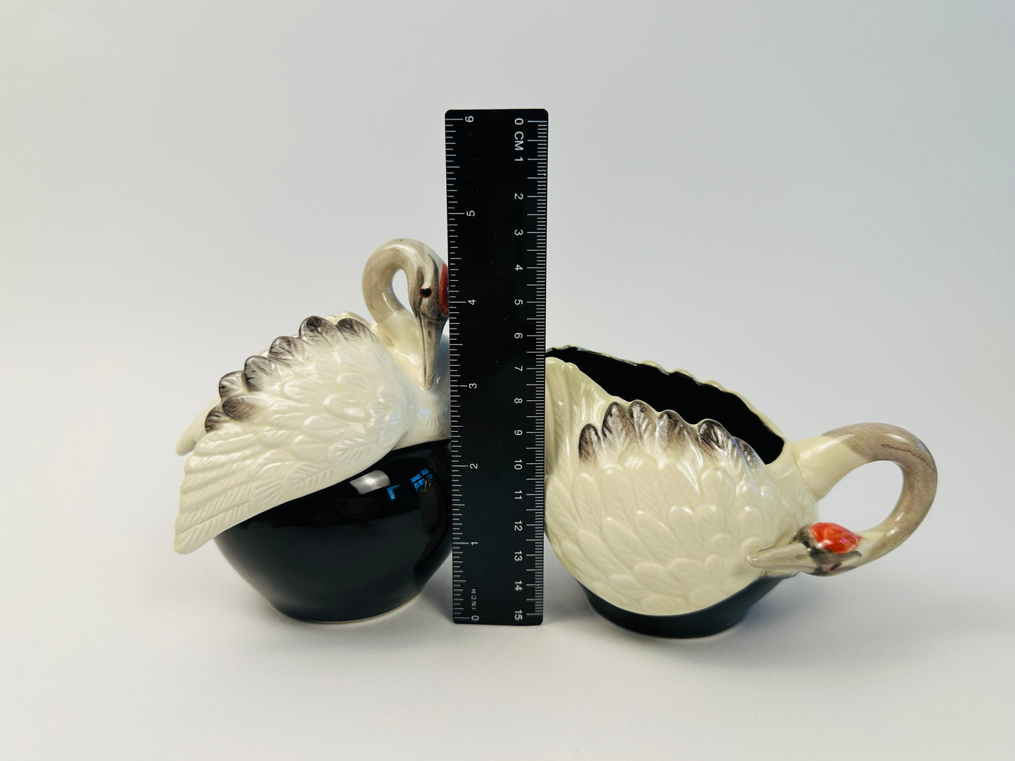 Swan Sugar Bowl & Creamer Set
