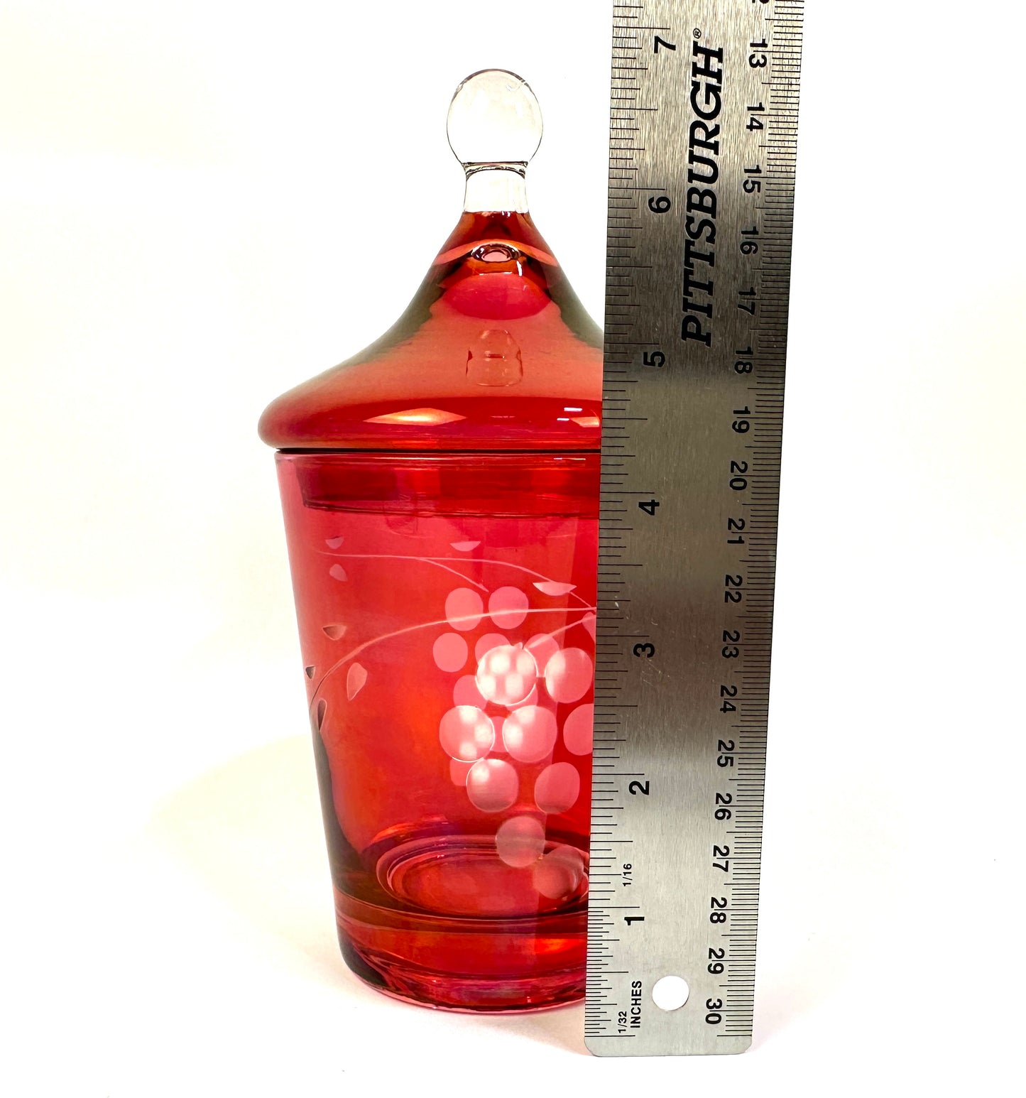 Vintage Etched Candy Jar