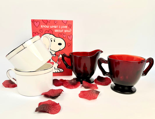 Red Sugar Creamer Set