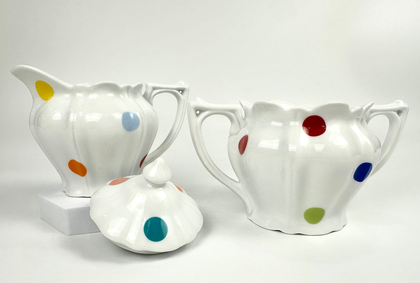 Spring Dots Creamer & Lidded Sugar Set