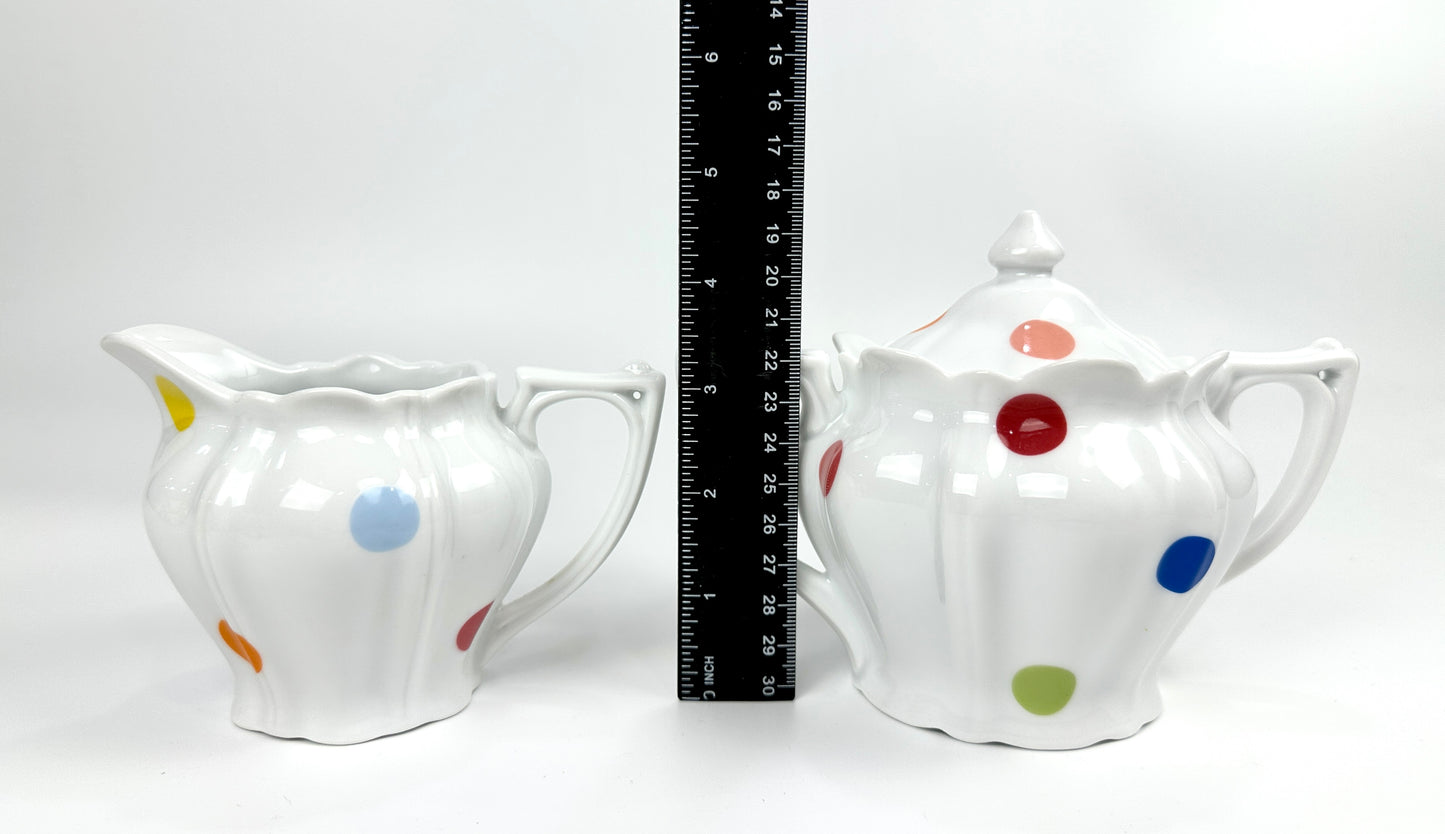 Spring Dots Creamer & Lidded Sugar Set