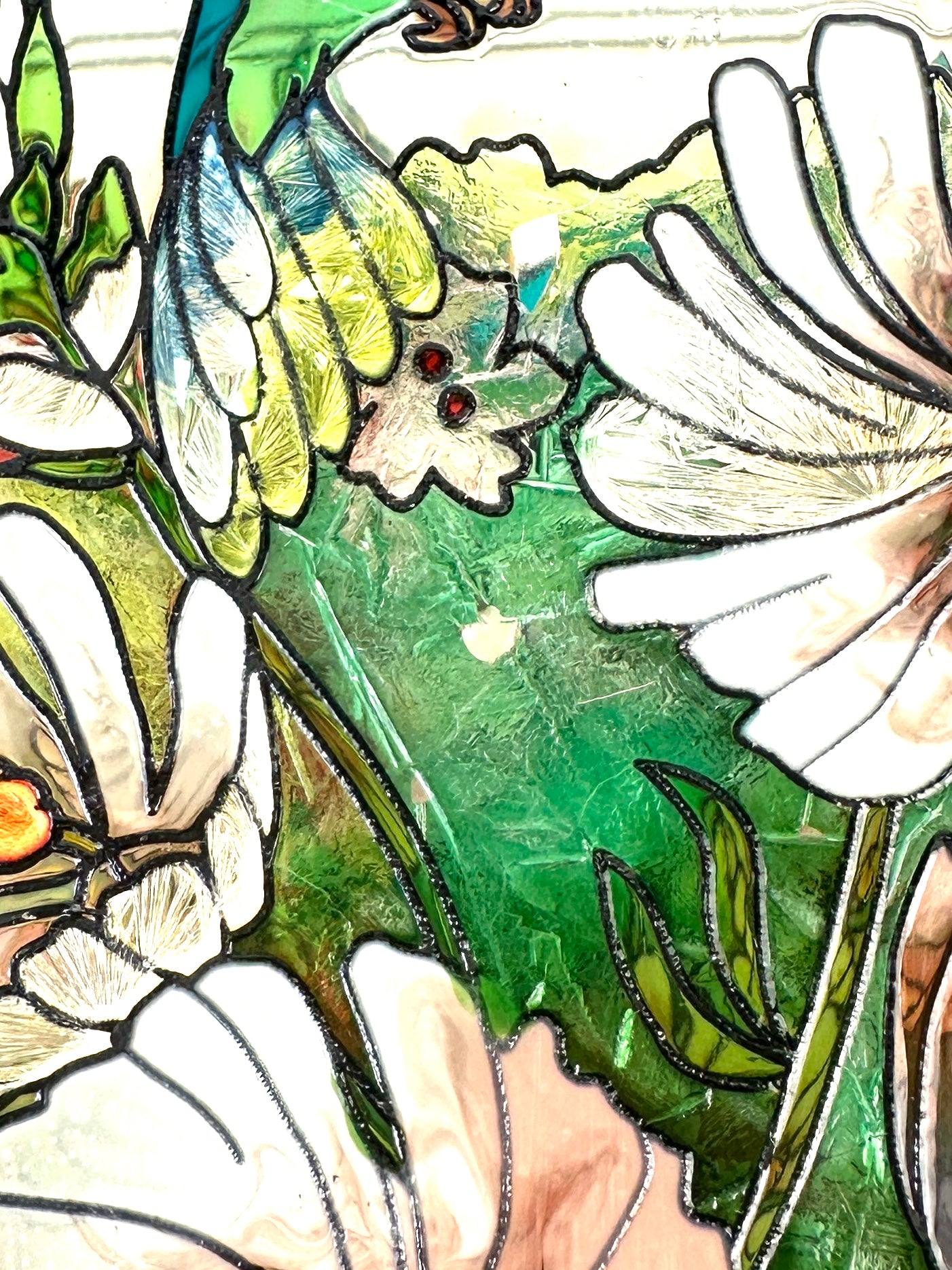 Hand Painted Hummingbird Floral Motif Vase