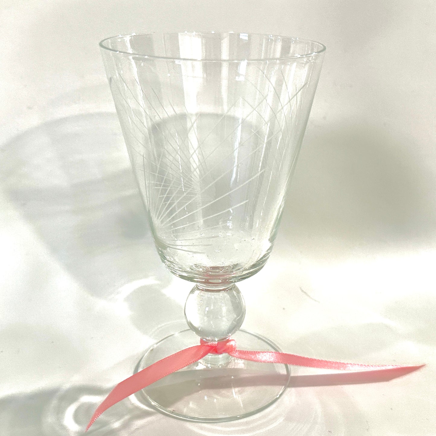 Vintage Etched Design Tea Glasses