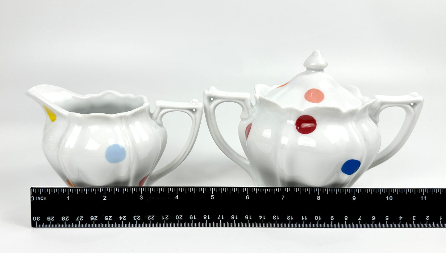 Spring Dots Creamer & Lidded Sugar Set