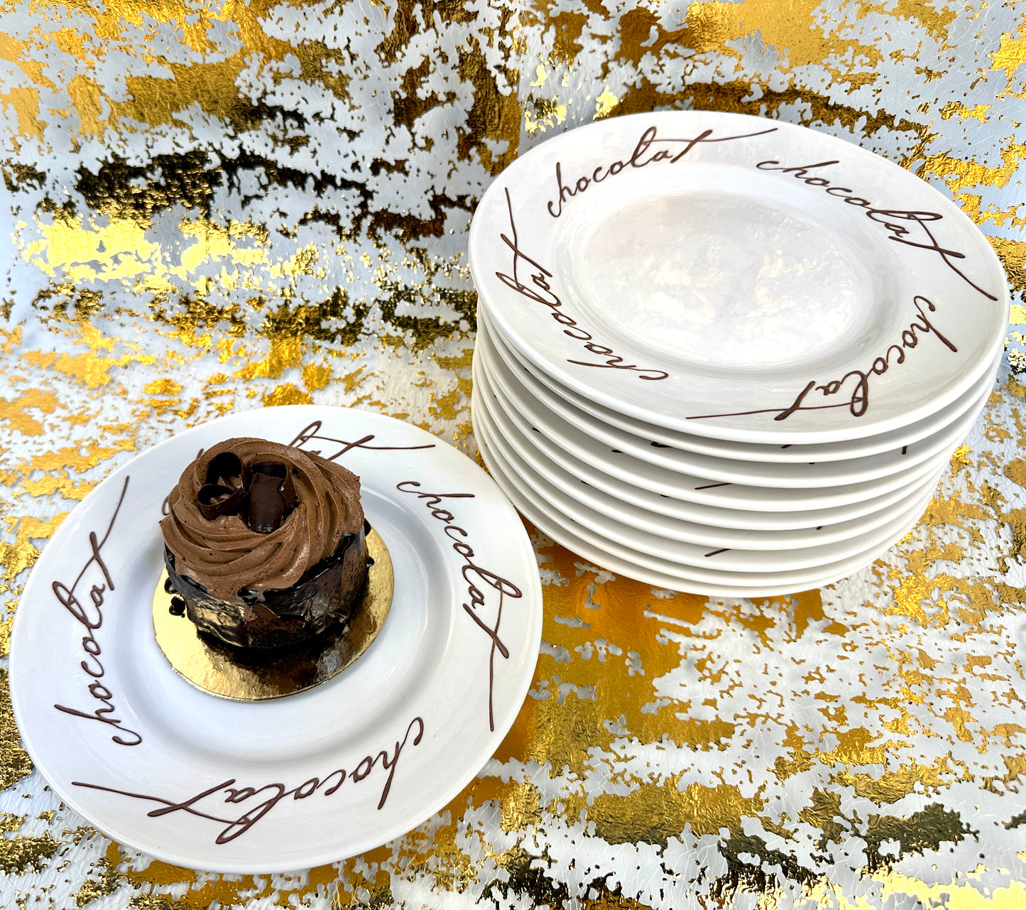“Chocolat” Dessert Plates