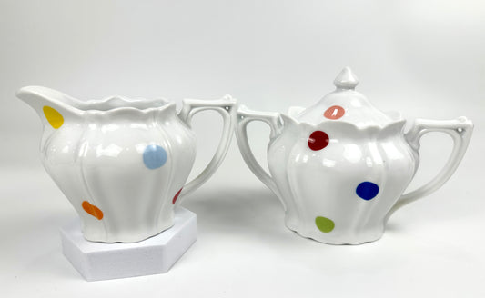 Spring Dots Creamer & Lidded Sugar Set