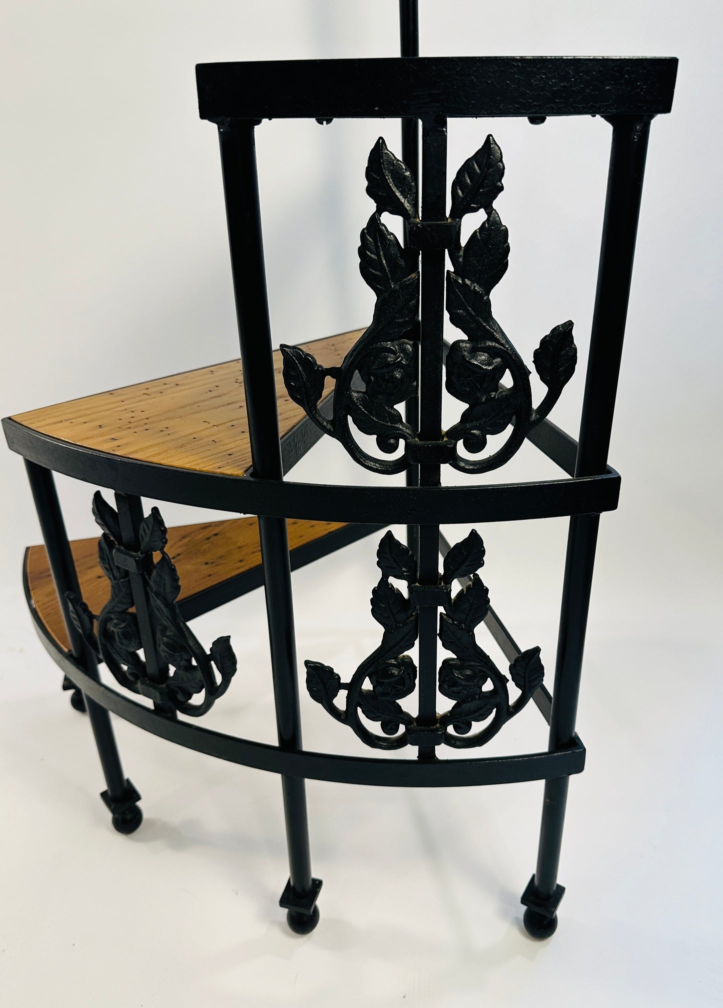 Wood & Metal Library Stairs