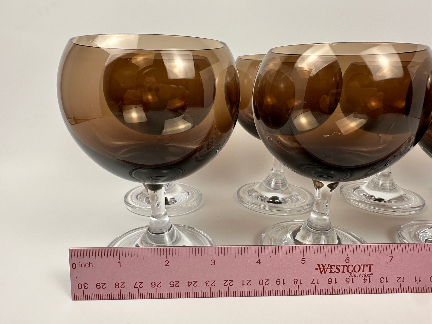 Brown Wine Glasses Set of Seven