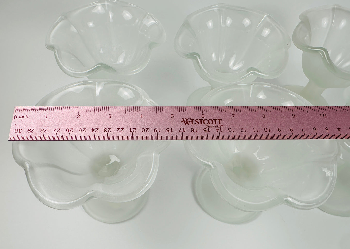 Frosted Glass Dessert Cups Set of Six
