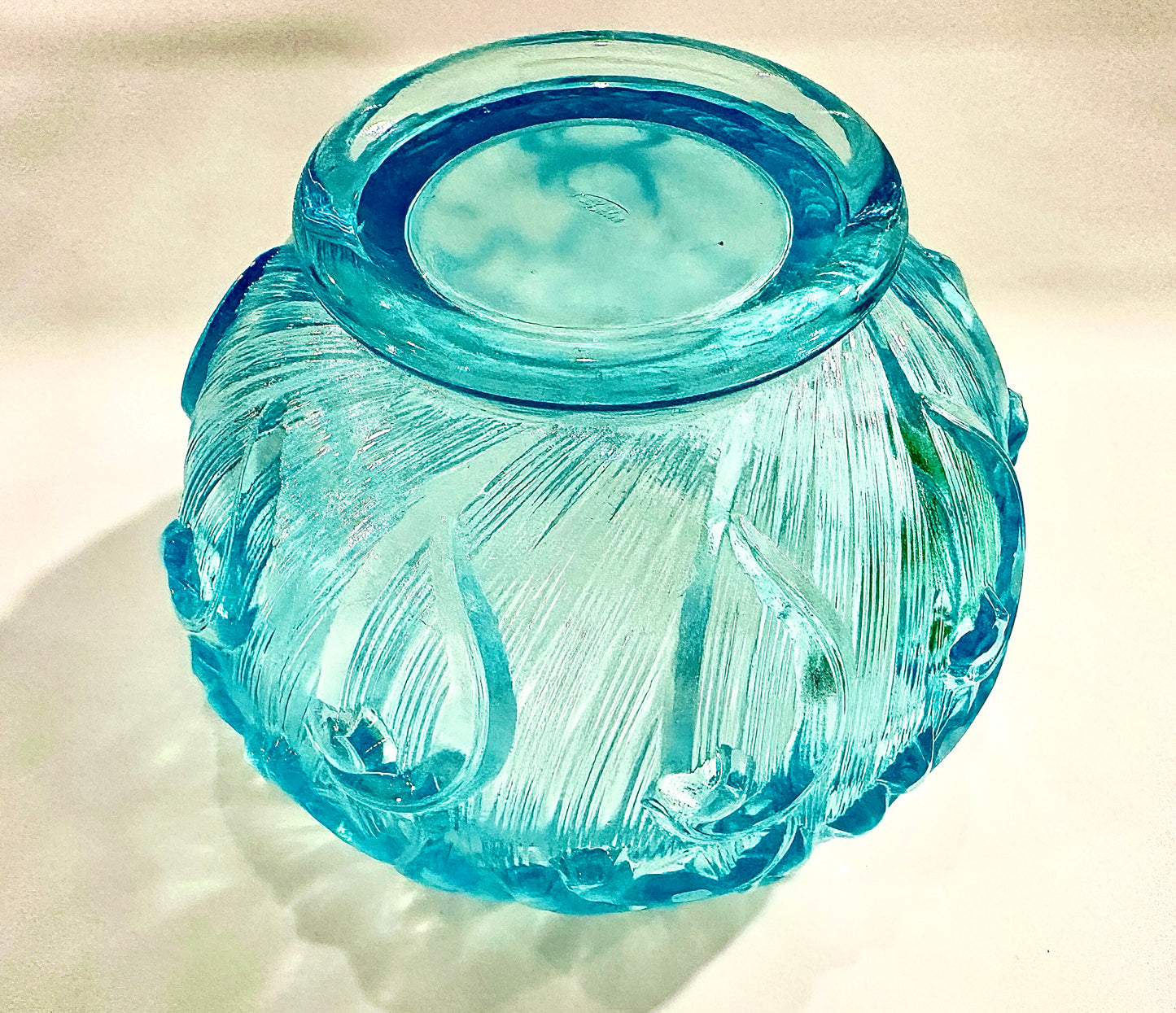 Turquoise Rose Bowl