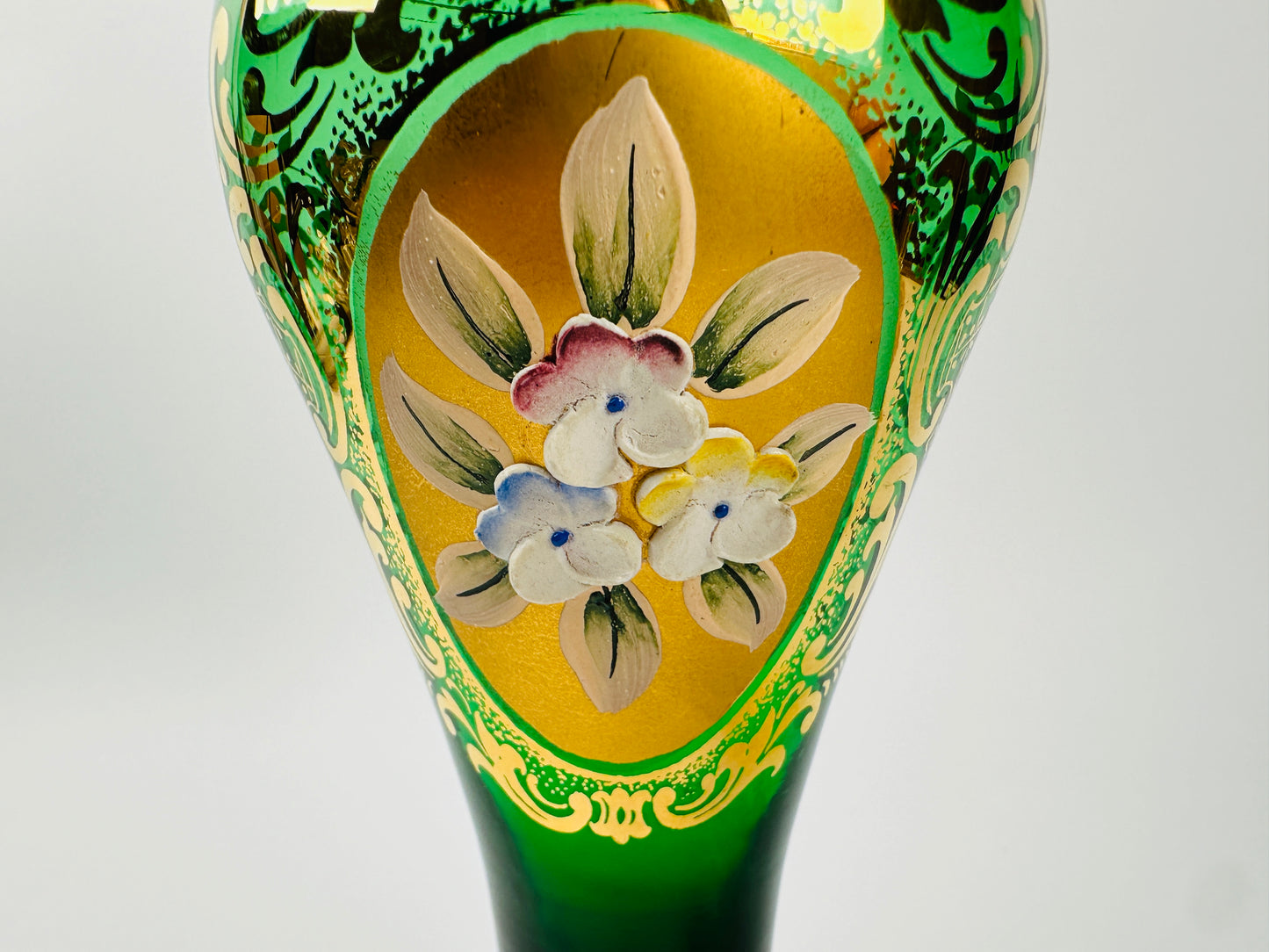 Green Bohemian Vase