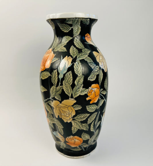 Black Orange Rose Vase